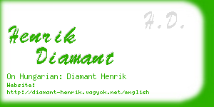 henrik diamant business card